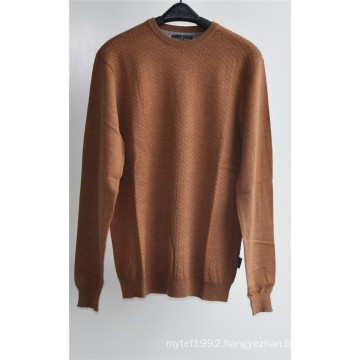 Men Pure Color Round Neck Knit Pullover Sweater